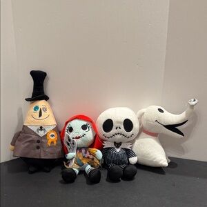 Tim Burton's The Nightmare Before Christmas Disney 4PC Plush Set Halloween